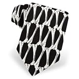 Men's Microfiber Print Boneyard Tie by The American Necktie Co in Black