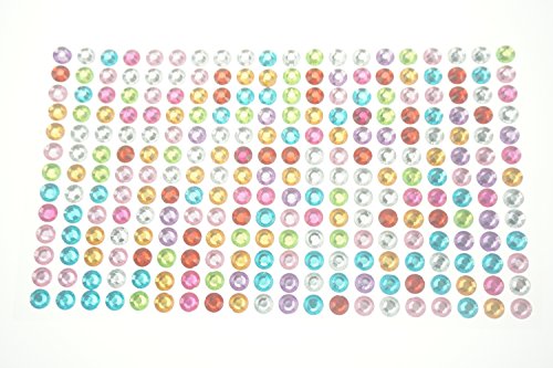 Bilipala multicolor 6mm self adhesive craft jewels roun…