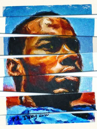Limited Edition Artwork, Theme: Sport & Entertainment, Oil on Canvas, Custom Order: Completely Handpainted Painting from Motif #ME460, Free to Choose Realistic or Impressionistic Style, Stripes size: No Stripes At All Or Choose S/M/L/XL/XXL, Unframed, Canvas Size 18