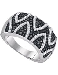 0.65CTW BLACK DIAMOND FASHION RING