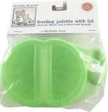 Feeding Pallette with Lid & Thumb Ring, Green