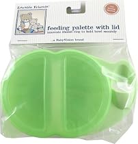 Feeding Pallette with Lid & Thumb Ring, Green