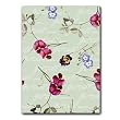 "Get Well" with sweet pea and pansy collage - 5" x 7" Vellum Overlay Greeting Card