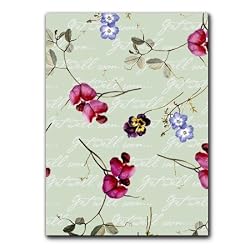 "Get Well" with sweet pea and pansy collage - 5" x 7" Vellum Overlay Greeting Card