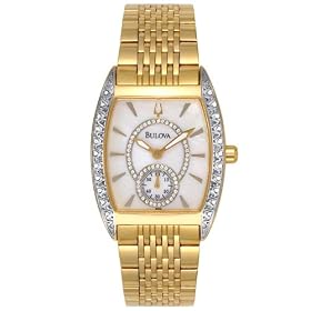 Bulova Women's Diamond Gold-Tone Steel Watch #98W05