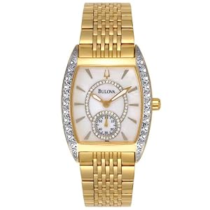 Bulova Ladies 98W05 Diamond Gold-Tone Steel Watch