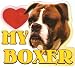 Love My Boxer Car / Fridge Magnet