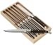 Sabatier Laguiole Wenge Wood 6-Piece Steak Knife Set in Wood Storage Tray