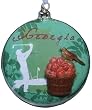 Pack of 6 State of Georgia Glass Disk Christmas Ornaments 4.5"