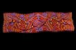 Silk Shawl Huichol Chaquira in Yellow with Velvet