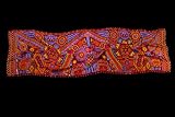 Silk Shawl Huichol Chaquira in Yellow with Velvet