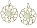 Amazon Collection Gold-Tone Filigree Drop Earrings with Mint-Colored Center Stone