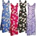 Star Orchid - Hawaiian Long Tank Dress in Periwinkle, Fuchsia, Black and Lavender