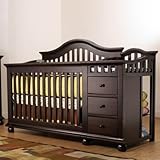 Sorelle Cape Cod Crib and Changer with Toddler Rail, French White