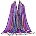 Fashion Colorful flowers Jacquard cotton pashmina Women Wrap Shawl tassels Scarves 75