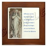 Serenity Prayer and Angel Framed Tile