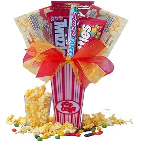 Concession Stand Candy and Popcorn Snack Sampler Gift Basket