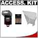 Photo : Phoenix DZBIS-112iTTL Digital Autofocus Flash (E-TTL II, E-TTL, TTL) + Precision Design Bounce Reflector + 4 Batteries & Charger for Canon EOS Rebel XT, XTi, XS, XSi, 20D, 30D, 40D, 5D Digital SLR Cameras