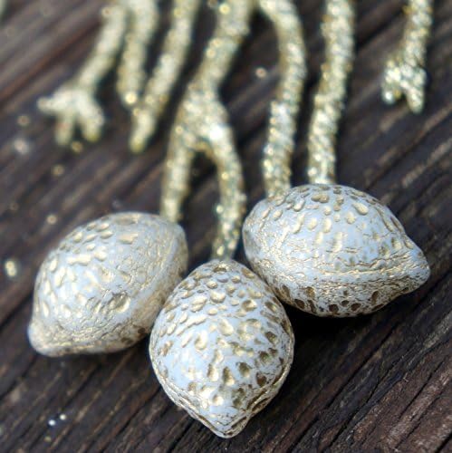 Opaque Gold Lemon Beads Czech Glass Lemon Beads Glass Fruit Beads Gold Lemon Glass Beads Czech Lemon Beads Czech Glass Beads 14mm x 10mm 6pc