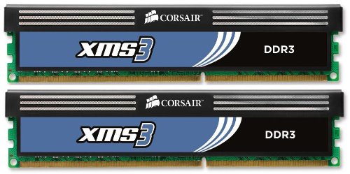 Corsair XMS3 4 GB PC3-12800 1600Mhz Dual Channel Core i3 i5 i7 DDR3 Memory Kit CMX4GX3M2A1600C9