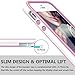 iPhone SE Case, LoHi iPhone 5s Case Ultra Slim Fit Soft TPU Cover Shock Absorbing Shell Scratch Resisant Bumper Cover Case for iPhone SE 5 5s -Pink/White