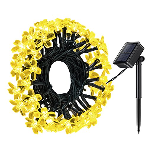 Outdoor solar string lights, magicfly 50 led solar fair…