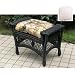 North Cape Pinehurst Resin Wicker Ottoman - White