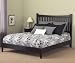 Jakarta Platform Bed Queen Size With Headboard, Footboard and Rails In Black Finish By Fashion Bed Group