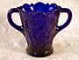 Cobalt Glass Blue Spooner Strawberry