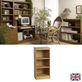 Home Office Furniture - Fully Assembled - Bookcase - Teak - Wood Effect... WE ALSO MAKE UNITS FOR: art craft sewing knitting hobbies stamp collecting games writing working from home student desk interior design STORAGE FOR: computer equipment books