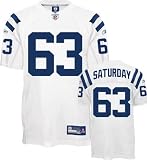 Jeff Saturday Jersey: Reebok Authentic White #63 Indianapolis Colts Jersey