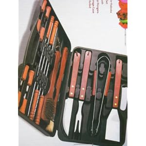 18 Piece Barbecue Set stainless steel by 
