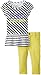 Calvin Klein Little Girls' Black White Stripes Tunic with Yellow Pants