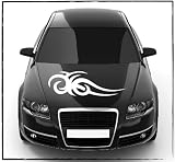 Produkt-Bild: Aufkleber f&uuml;r Motorhaube oder Heckscheibe - Breite 80 x 25 cm - Autodekor Autoaufkleber Car Tattoo Aufkleber Auto Car Tribal Motiv 2405_08 - 7 Farben zur Auswahl blau, schwarz, rot, orange, violett, metallic-silber, wei&szlig;