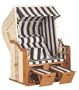 Eurita Strandkorb Knight Blue & White Luxury Garden/beach Lounge Chair