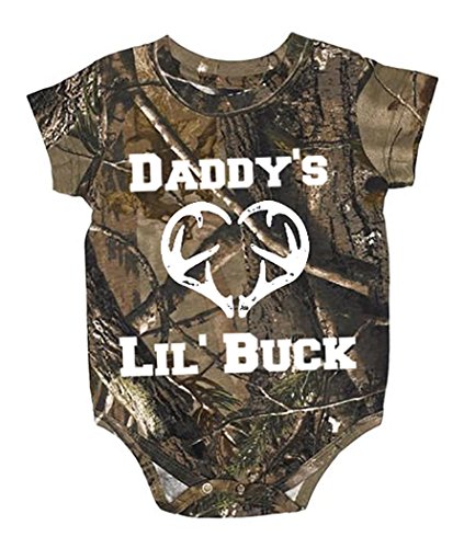 Daddy's Lil Buck Deer Antler Realtree One Piece Romper