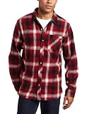 Quiksilver Young Mens Fog Woven Regular Fit Shirt, Rich Red, X-Large