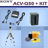 Sony ACVQ50 AC/DC Quick Info Charger + Accessory Kit