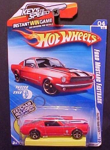Hot Wheels 2010, '64 Ford Mustang Fastback, Keychain Cars 132/240. Faster Than Ever. 1:64 Scale.