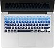 Kuzy - BLUE Ombre Colors Keyboard Cover Silicone Skin for MacBook Pro 13" 15" 17" (with or w/out Retina Display) iMac and MacBook Air 13" - mix BLUE Ombre