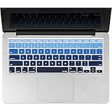 Kuzy - BLUE Ombre Colors Keyboard Cover Silicone Skin for MacBook Pro 13" 15" 17" (with or w/out Retina Display) iMac and MacBook Air 13" - mix BLUE Ombre