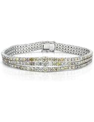 18K White Gold 11.6 CTW Color Fancy Yellow SI2-SI3 Diamond Women Bracelet. Length 7 in. Total Item weight 22.0 g.