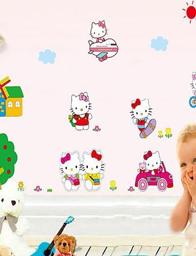 Wall Stickers Wall Decals, Style HOLL KT Cat PVC Wall Stickers