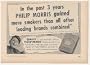 1951 Philip Morris Cigarette Gain More Smokers Bellhop Trade Print Ad