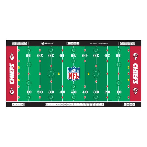 Zelosport Boys Nfl Licensed Finger Football Game Mat(Chiefs Finger Football)
