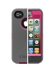 Wireless: OtterBox Defender Series Case and Holster for iPhone 4/4S  - Retail Packaging - Pink/Gray - OtterBox