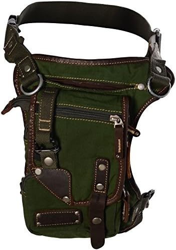 Ukoala Thrill Hands-Free Bag Leg Waist Straps, Unisex, 100%Cotton w/Leather Accents