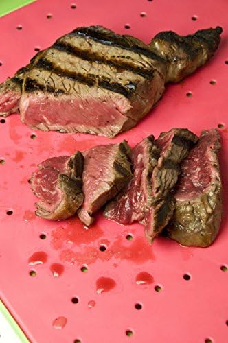 Simpleware Flow Juice Catching Cutting Board Slim Non Slip - Red/Green