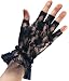 Black Lace Fingerless Costume Gloves