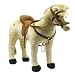 Happy People 58410 - Pferd mit 3-fach Sound, beige, stehend, Tragkraft ca. 100 kg